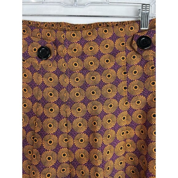 Corey Lynn Calter Women's XS Purple & Orange Floral Elastic/Button Maxi Skirt - Picture 13 of 15